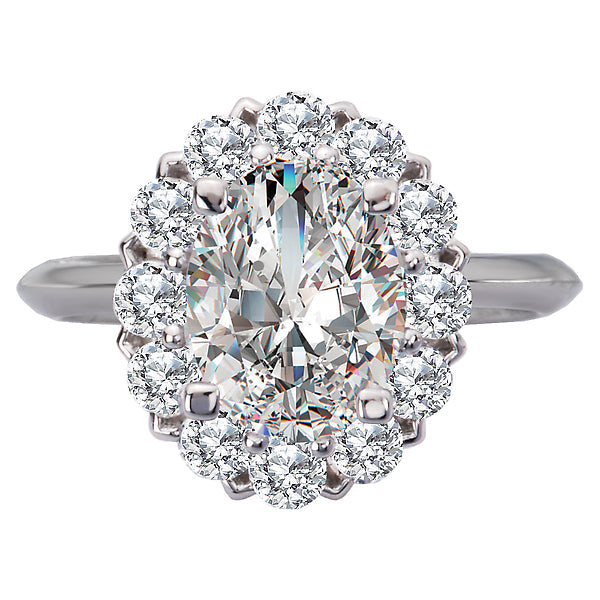 Halo Semi-Mount Diamond Ring