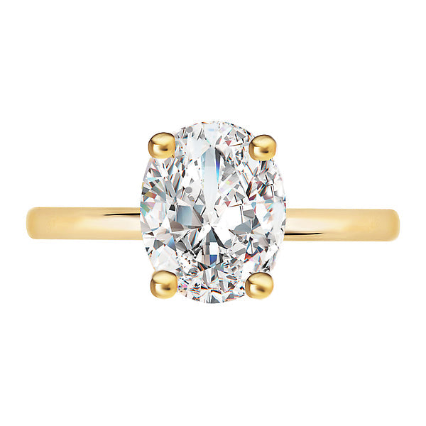 Diamond Hidden Halo Engagement Ring