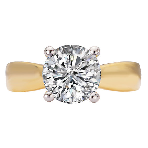 Diamond Semi-Mount Hidden Halo Engagement Ring