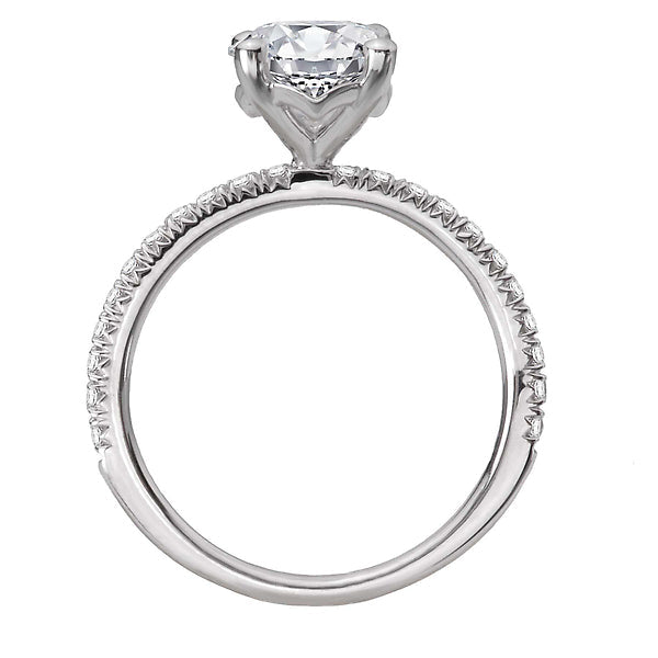 Peg Head Semi-Mount Diamond Ring