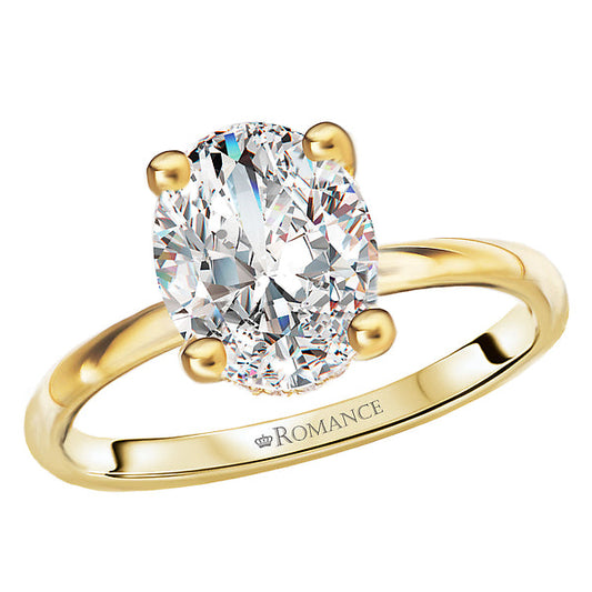 Diamond Hidden Halo Engagement Ring