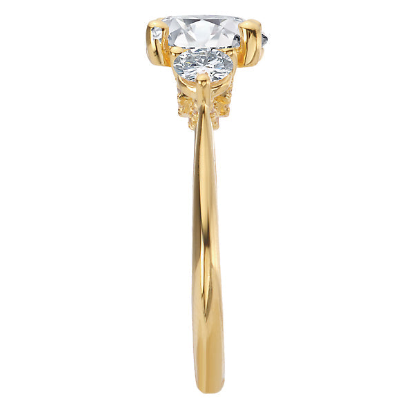 3-Stone Semi-Mount Diamond Engagement Ring