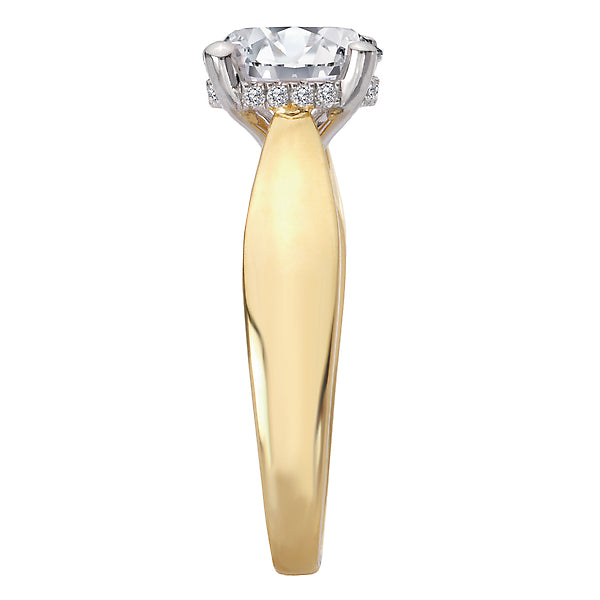 Diamond Semi-Mount Hidden Halo Engagement Ring