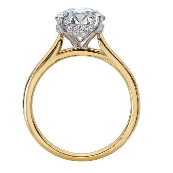 Diamond Semi-Mount Hidden Halo Engagement Ring
