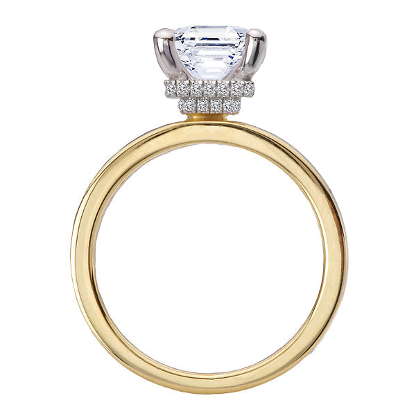 Diamond Semi-Mount Hidden Halo Engagement Ring