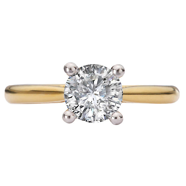 Hidden Halo Semi-Mount Diamond Engagement Ring