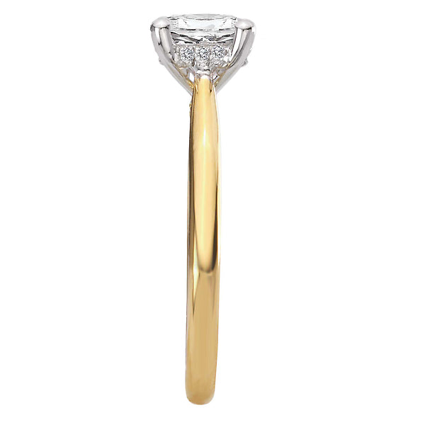 Hidden Halo Semi-Mount Diamond Engagement Ring