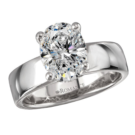 Bold Band Semi-Mount Diamond Engagement Ring