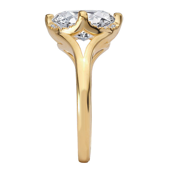 Semi-Mount Diamond Halo Engagement Ring