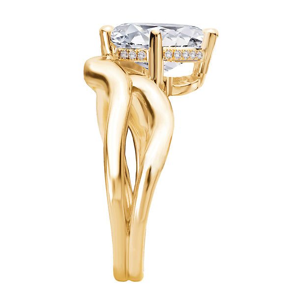 Hidden Halo Semi-Mount Diamond Engagement Ring