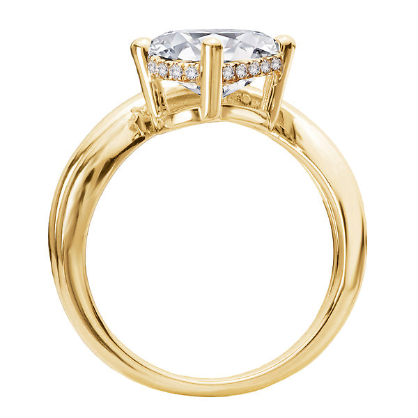 Hidden Halo Semi-Mount Diamond Engagement Ring