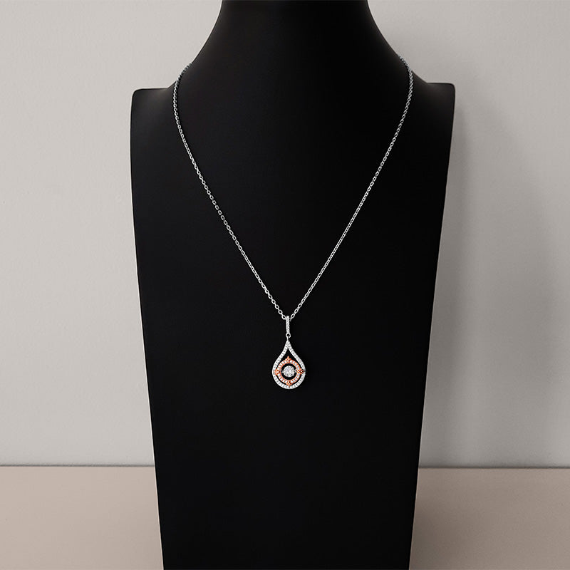 Sterling Silver & CZ Two-Toned Rhythm of Love Fleur-de-Lis